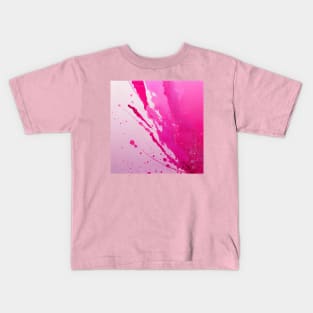 Shades of pink splat Kids T-Shirt